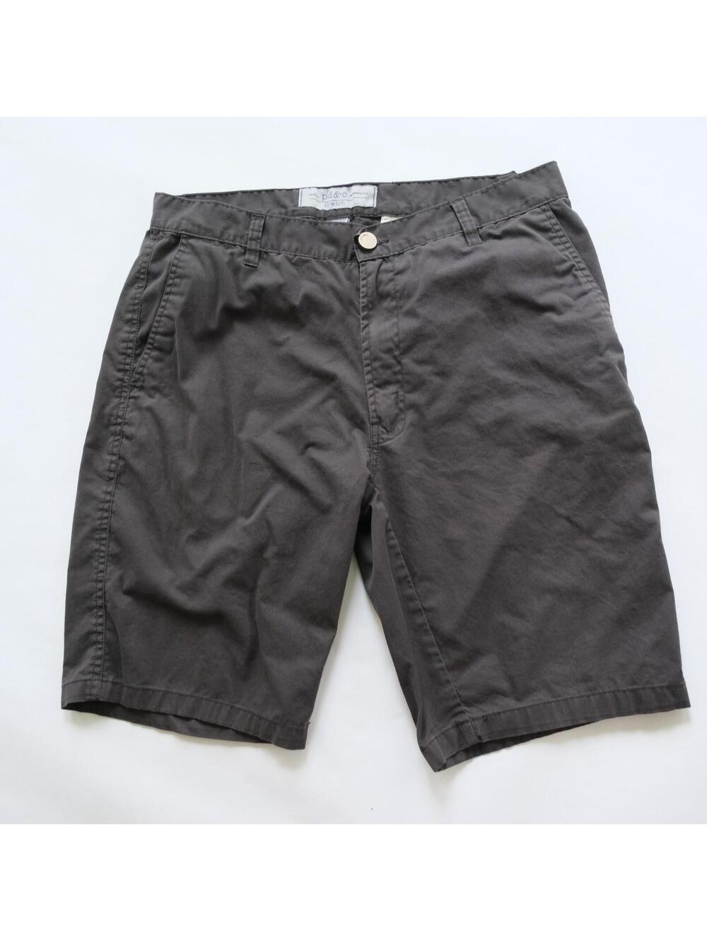 PD&C Shorts Mens 34 Dark Gray Relaxed Fit Chino Shorts